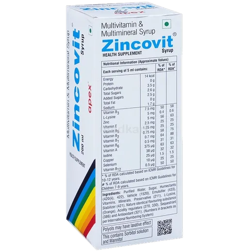 zincovit syrup 200 ml